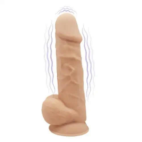 Фаллоимитатор с вибрацией SilexD Norman Vibro Flesh (MODEL 1 size 8,5in), двухслойный, диаметр 5см photo 1