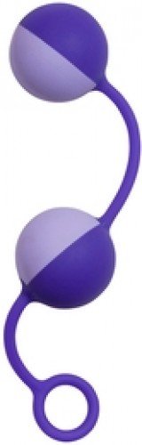 Шарики PURRFECT SILICONE DUO TONE BALLS, фиолетовые photo 1