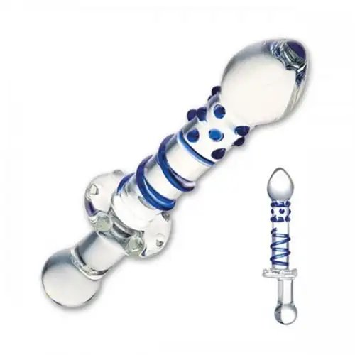 Стимулятор стеклянный BLUE STEEL LOVE photo 1