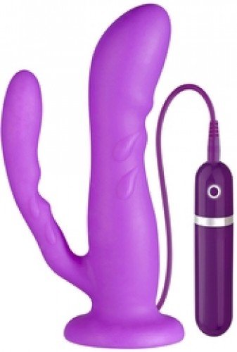 Вибромассажер PURRFECT SILICONE 2WAYS VIBRATOR 6.5INCH photo 1
