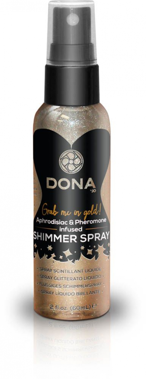 Спрей для тела с блестками DONA Shimmer Spray Gold (60 мл) photo 1
