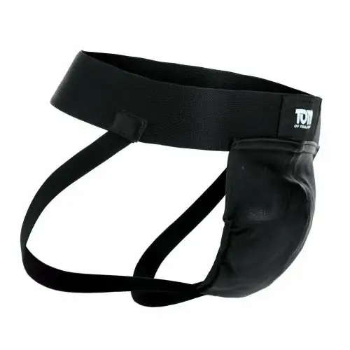 Tom of Finland Leather Jock Strap - трусы мужские photo 1