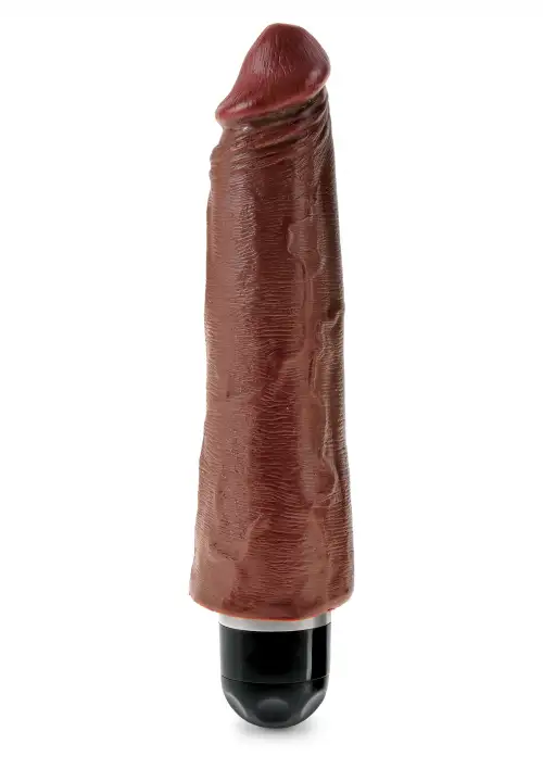 Реалистичный вибратор King Cock 8'' Vibr Stiffy, 21х6 см, коричневый photo 1