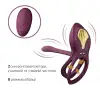 Смартэрекционное кольцо Zalo — BAYEK Velvet Purple, двойное с вводимой частью, пульт ДУ photo 4
