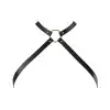 Портупея из экокожи Bijoux Indiscrets MAZE — Cross Chest Harness Black photo 2