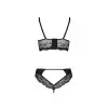 Комплект из эко-кожи с кружевом Loona Set black XXL/XXXL - Passion, бра и трусики photo 6