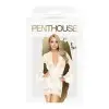 Комплект пеньюар с декором в виде роз и стрингами Penthouse - Sweet Retreat White XL photo 3