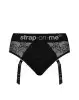 Кружевные трусы для страпона с подвязками для чулок Strap-On-Me DIVA HARNESS, S photo 3