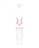Эротический костюм зайки Obsessive Bunny suit 4 pcs costume pink L/XL, розовый, топ с подвязками photo 6