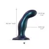 Дилдо Strap-On-Me DILDO PLUG SNAKY METALLIC BLUE, размер M, диаметр 4 см, вводимая длина 15,3 см photo 2