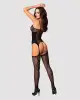 Бодистокинг Obsessive Bodystocking G314 S/M/L, имитация корсета и корсетной шнуровки photo 4