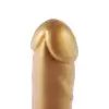 Золотой фаллоимитатор Hismith 6.8″ Golden Silicone Dildo, система KlicLok photo 4