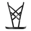 Портупея из экокожи Bijoux Indiscrets Maze – Cross Cleavage Harness Black photo 2