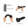 Реалистичный фаллоимитатор Strap-On-Me Sliding Skin Realistic Dildo Black - M, эффект подвижной photo 2