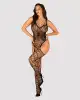 Ажурный бодистокинг под паутину Obsessive Bodystocking G325 black S/M/L, черный, комбинезон photo 3
