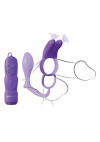 Эрекционное кольцо Ass-Gasm Vibrating Rabbit на пенис и мошонку с анальным стимулятором фиолетовый с photo 3