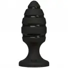 Анальный плаг со спиральным каналом Doc Johnson Platinum Premium Silicone - The Blast - Black photo 1
