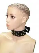 Ошейник с шипами, черный  photo 1