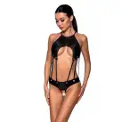 Боди из эко-кожи с ремешками и перфорацией Tamaris Body black L/XL — Passion photo 1