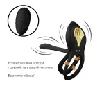 Смарт-эрекционное кольцо Zalo - BAYEK Obsidian Black, двойное с вводимой частью, пульт ДУ photo 4