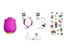 Шикарный вакуумный клиторальный стимулятор Romp Rose Pink, в виде розы photo 4