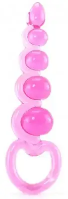 Анальная цепочка BASIC ESSENTIALS BEADED PROBE IN PINK photo 1