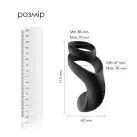 Двойное эрекционное кольцо Svakom Benedict Black со стимуляцией промежности photo 2