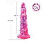 Фантазийный фаллоимитатор 10.12″ для секс-машин Hismith Silicone Dildo rose Monster Series photo 3