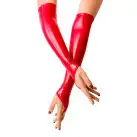 Виниловые миттинки Art of Sex - Lora длинные, размер M, цвет красный photo 2