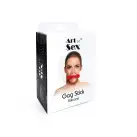 Кляп Палка, силикон и натуральная кожа, Art of Sex - Gag Stick Silicon, Черный photo 5