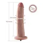 Фаллоимитатор 10.2″ с вибрацией для секс-машин Hismith Silicone Dildo with Vibe, съемный коннектор photo 3