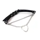 Чокер на шею Сердце Art of Sex - Paris, из натуральной кожи, Черный photo 2