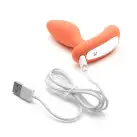 Вибропробка и массажер простаты 2-в-1 KissToy Gordon Orange с пультом ДУ, гибкая ножка photo 7