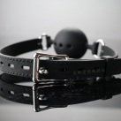 Силиконовый черный кляп photo 1