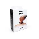 Чокер сердце с большими шипами, из натуральной кожи Art of Sex - Crystal, черный photo 6