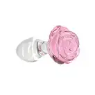 Стеклянная анальная пробка Pillow Talk Rosy Luxurious Glass Anal Plug, ⌀3,3 см, вибропуля в подарок photo 2