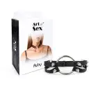 Чокер с металлическим кольцом и шипами из натуральной кожи Art of Sex - Ruby, цвет Черный photo 3