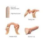Реалистичный фаллоимитатор Strap-On-Me Sliding Skin Realistic Dildo Vanille - XL, эффект подвижной к photo 2