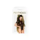 Боди Penthouse Be Mine XL Black, вырез на спинке, имитация стреп в виде геометрического рисунка photo 3