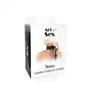 Ошейник Art of Sex - Tessa с поводком из натуральной кожи, цвет черный photo 7