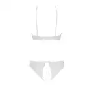 Комплект: бра, трусики с ажурным декором и открытым шагом Ursula Set white S/M — Passion photo 4