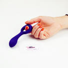 Анатомический вибратор для обоих партнёров Gpop - Royal Blue photo 2