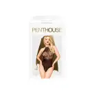 Боди Penthouse Blooming Era XL Black, имитация гипюрового страплесса, открытые плечи photo 3