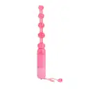 Анальная елочка с вибрацией Vibrating Pleasure Beads Pink 11х2 см photo 1