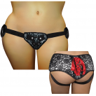 Трусы для страпона Sportsheets - Plus Grey & Black Lace Corsette Strap On photo 5