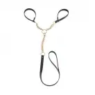 Наручники с поводком Indiscrets MAZE - T-Restraints Black photo 1