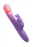 Thrusting Silicone Rabbit - вибратор кролик с подогревом, толчками и вибрацией, 13,3х3,6 см photo 3